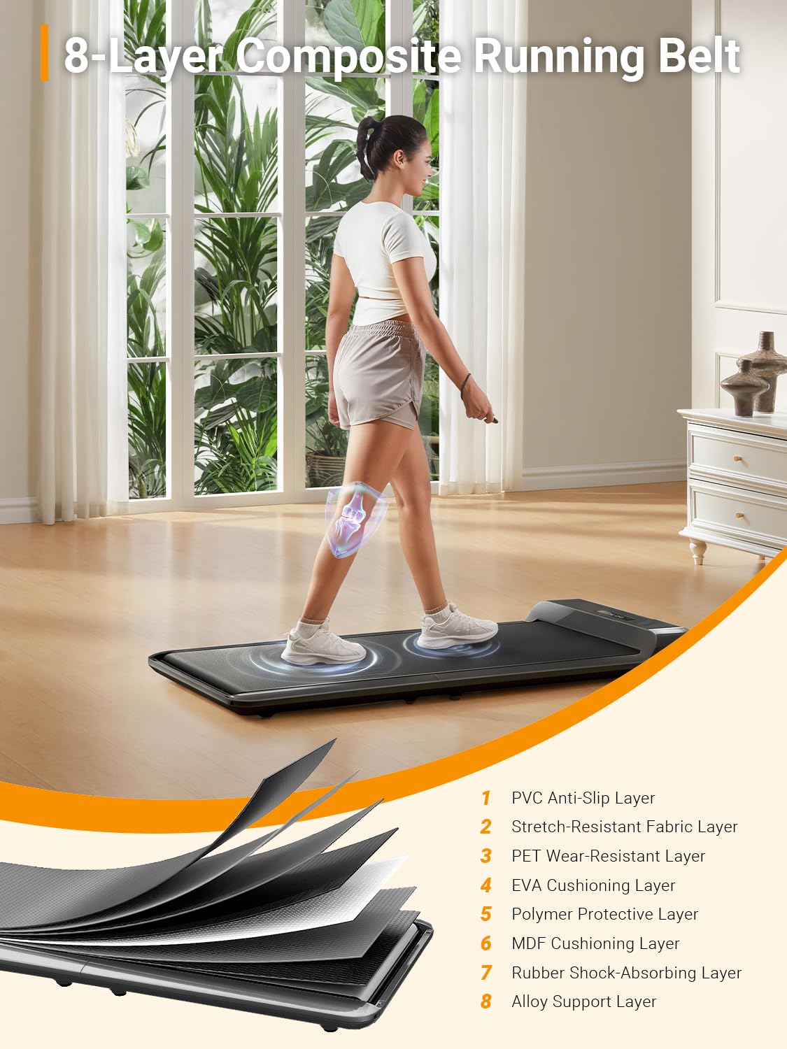 WALKINGPAD C2 Foldable Walking Pad Treadmill, Colorful Under Desk Treadmill for Home Office, Stylish Compact Design, No Assembly Needed
