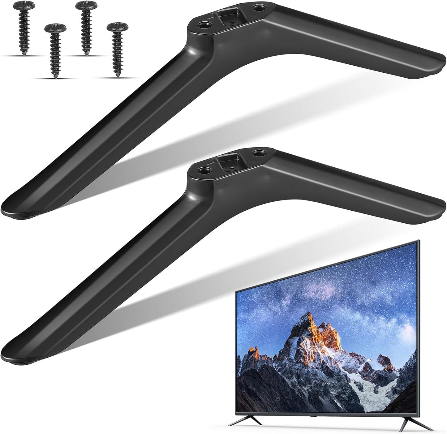 32 Inch 32 Inch NUOBESTY Universal Tv Stand Legs Tv Feet Tabletop with Screws Replacement Tv Stand Mount Leg for Smart