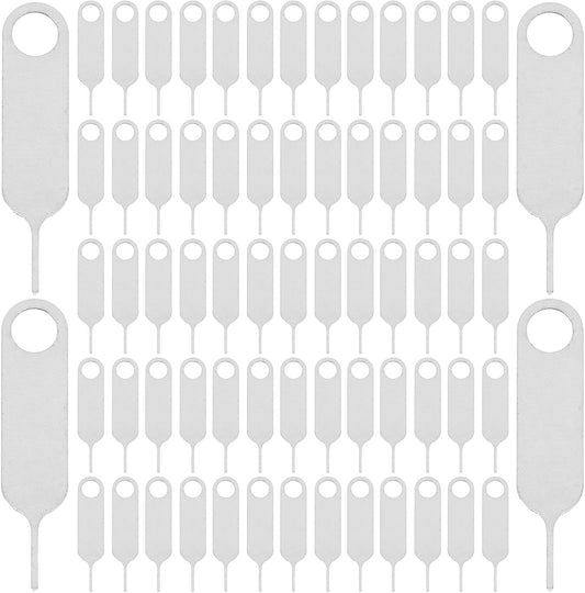 500pcs Set, WOONEKY Sim Card Removal Tool Stainless Steel Ejector Pin with Anti-Lost Design, Universal Sim Tray Ejector