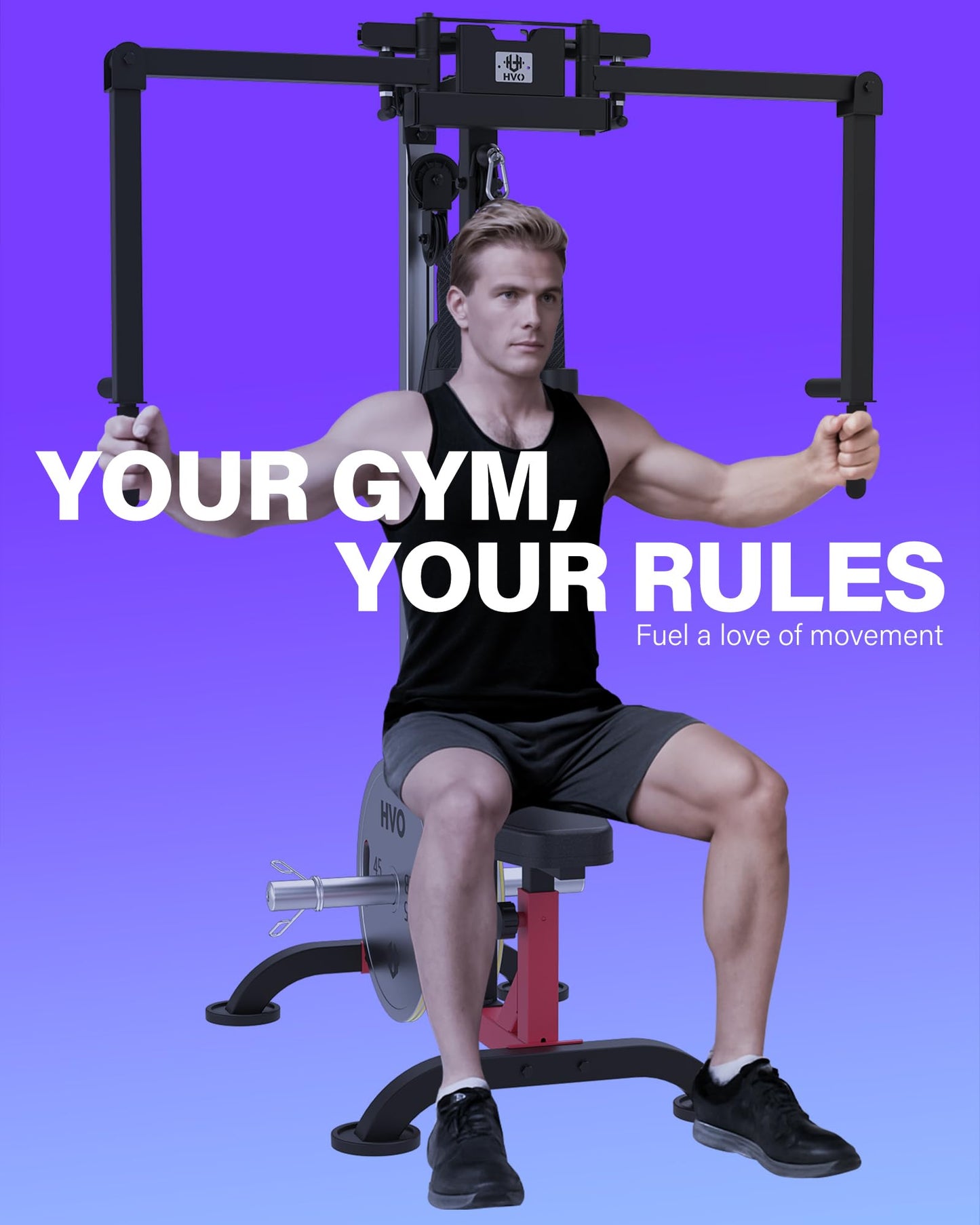 HVO Chest Fly Machine PEC: Deck Fly and Reverse Delt Machine Adjustable Upper Body Home Gym Ab Workout Butterfly Machine for Chest, Back, Pectoral, Rear Deltoid and Shoulder Training Red
