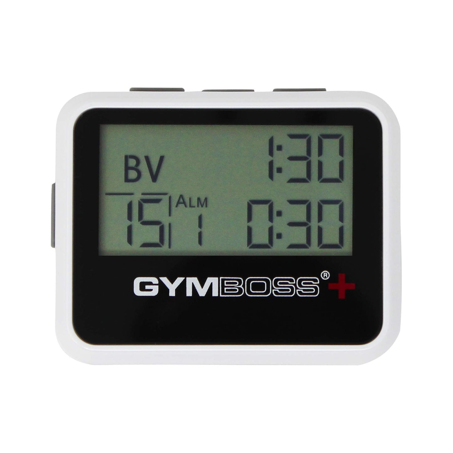 Gymboss Plus Interval Timer and Stopwatch - White/Black Hardcoat