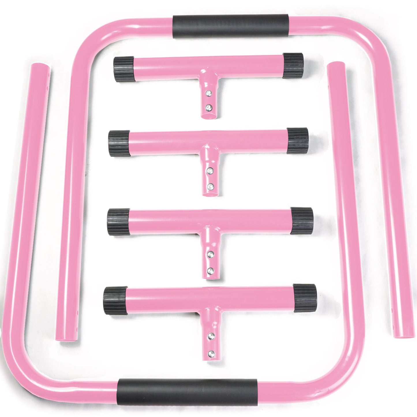 Titan Fitness Pink Dip Stand Station, Adjustable Height Upper Body Stabilizer Parallettes, Rated 300 LB for Tricep Dips, Pull-Ups, Push-Ups, L-Sits