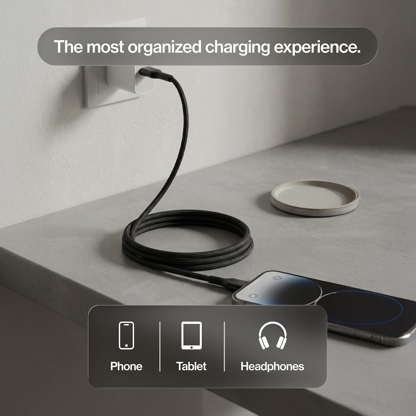 12W, 6FT Statik MagStack USB A to Lightning Cable MFi Certified, Clutter-Free Magnetic Charging Cable, Anti-Tangle