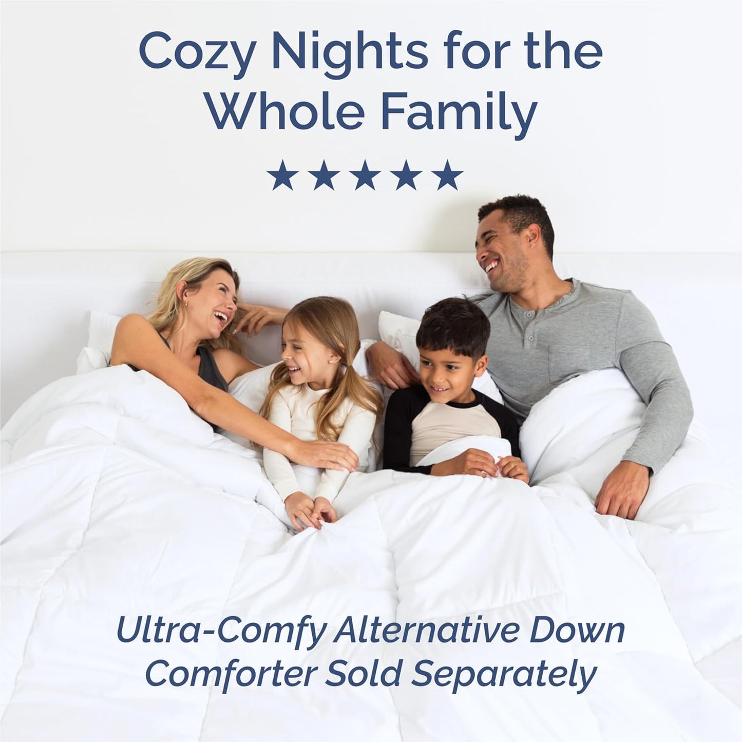 Royal Blue Split King Size 5-Piece Sheet Set | Comfy, Breathable & Cooling Luxury Bedding