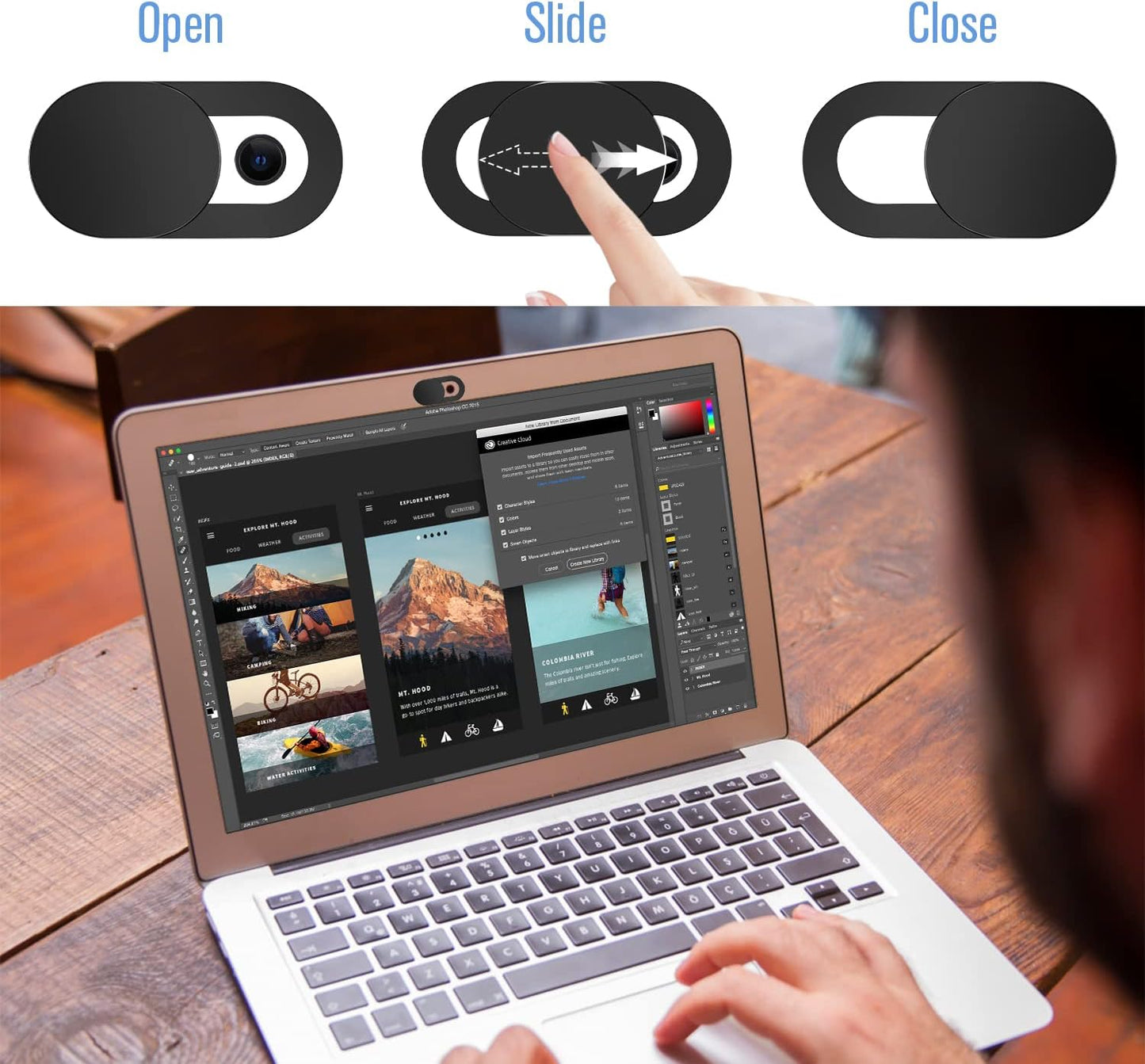 Toojcc [8 Pack] 0.022in Laptop Camera Cover Slide, Ultra-Thin Webcam Cover Compatible with Camera