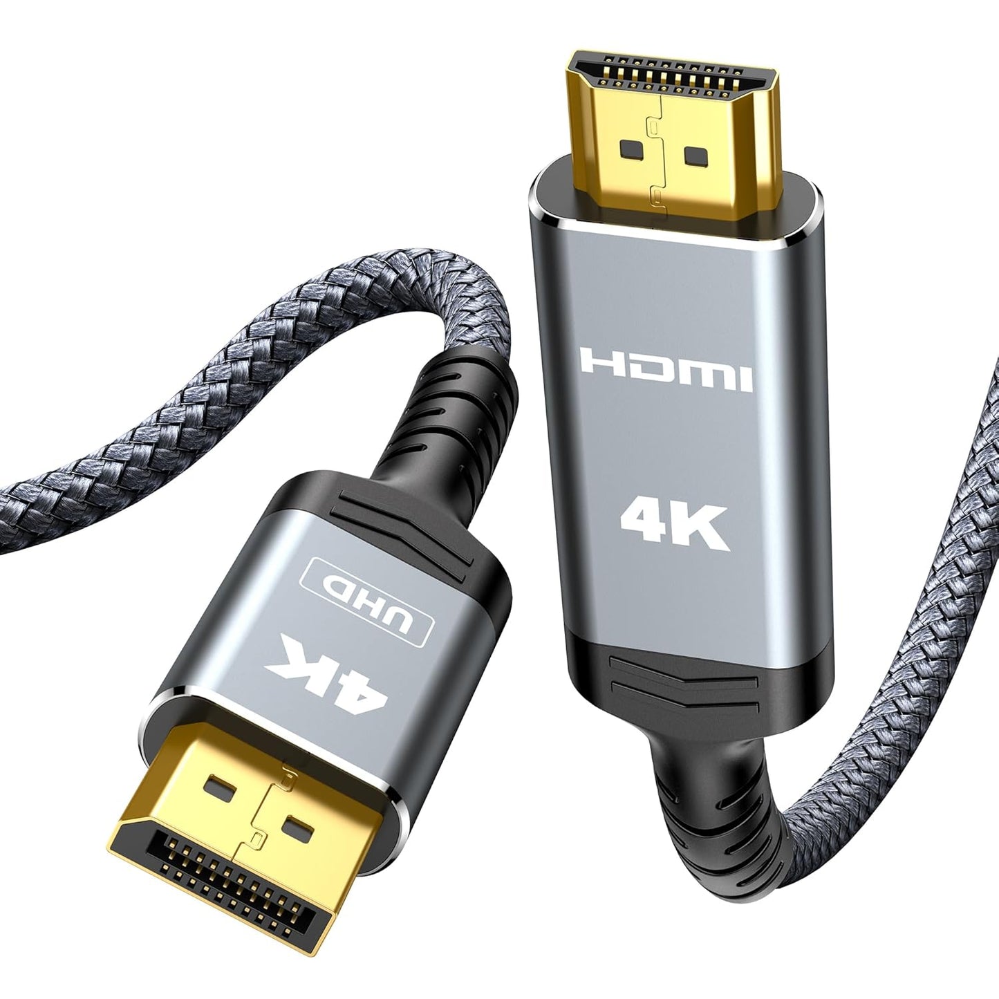 4K 6.6ft 1.4 4K@30Hz, 2K@60Hz, 1080P Highwings DisplayPort to HDMI, Uni-Directional Only, DP (Source) to HDMI (Display)