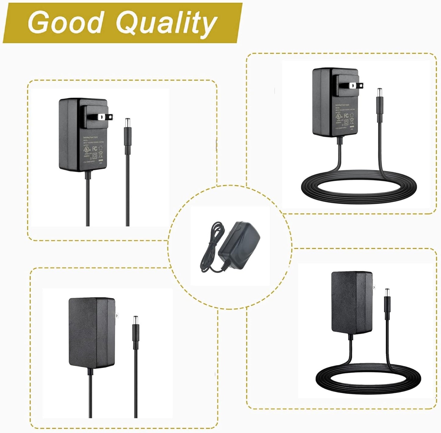 Dysead 4ft SDR-5102 SDR-5102N2T SDR-3102 SDR-3102N SDR-5102N Small AC DC Adapter for DVR CCTV System Digital Video