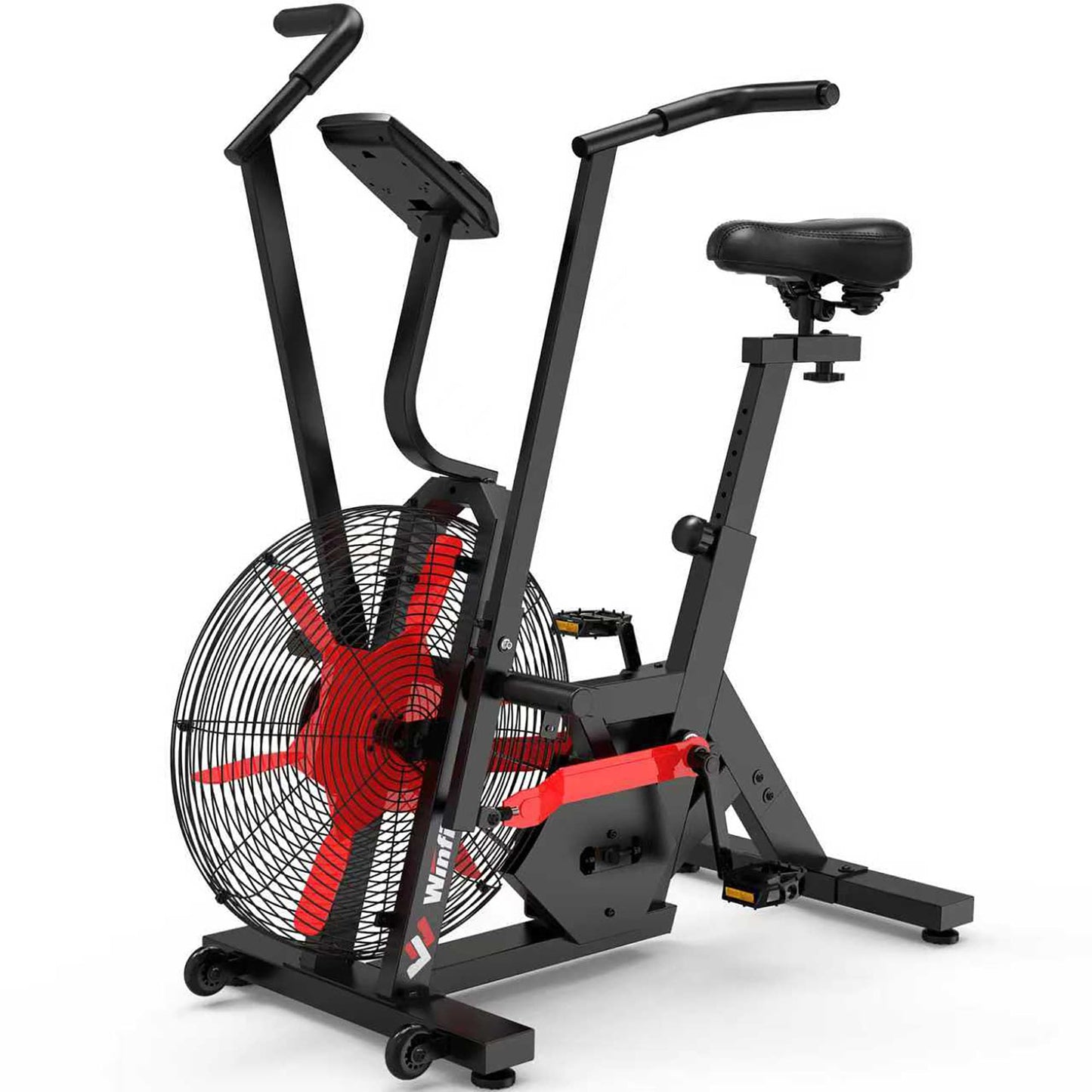 Winfita Exercise Bike,Premium Smart Air Resistance Fan Bike,Featuring Air Bike with Dual-Layer Drive System,Equipped with App Connectivity and Customizable Display,Ideal for Home Cardio Workouts