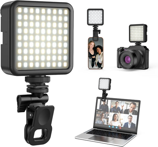 ULANZI VL-81 3200K-5600K CRI95 3000mAh Camera Phone Selfie Light with Clip & Cold Shoe, Bi-Color Portable LED Video