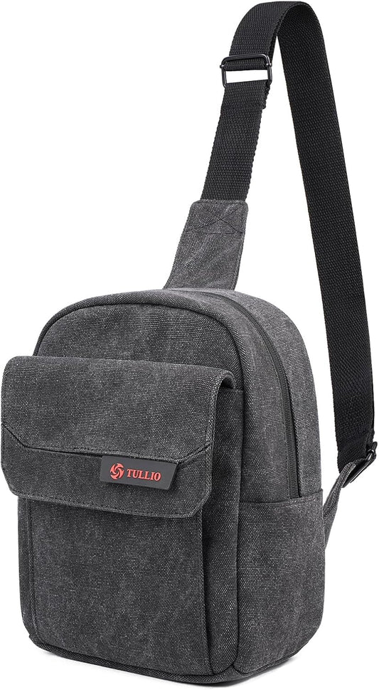 TULLIO Small Camera Bag, Lightweight Camera Sling Bag Waterproof DSLR/Mirrorless Crossbody Case with Rain Cover
