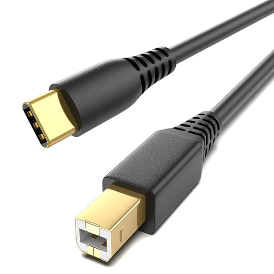 ULIFTUS 6.6FT USB-B to USB-C Printer Cable, Gold-Plated USB Type B to Type C Cord for MacBook Pro/Air HP, USB C MIDI