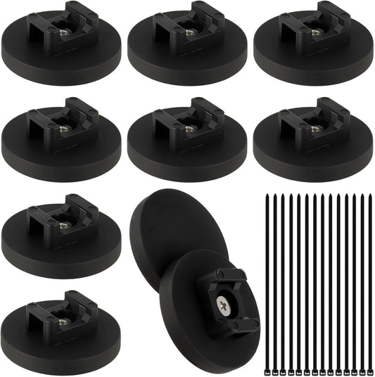 10 43mm 50 Magnetic Zip Tie Mount Wire Cable Holder, Include Pcs Magnetic Cable Zip Tie Base with Pcs Heavy Duty Zip