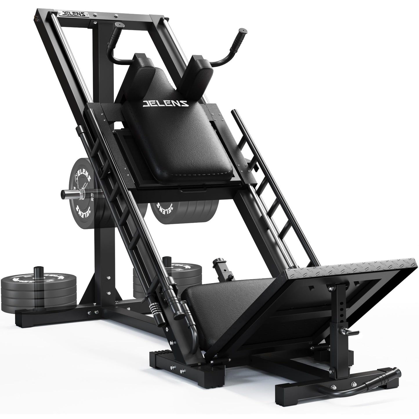 JELENS Leg Press Hack Squat Machine, Leg Machine for Home Gym with Linear Bearing, L11 Professional Adjustable Leg Exercise Machine, Lower Body Workout