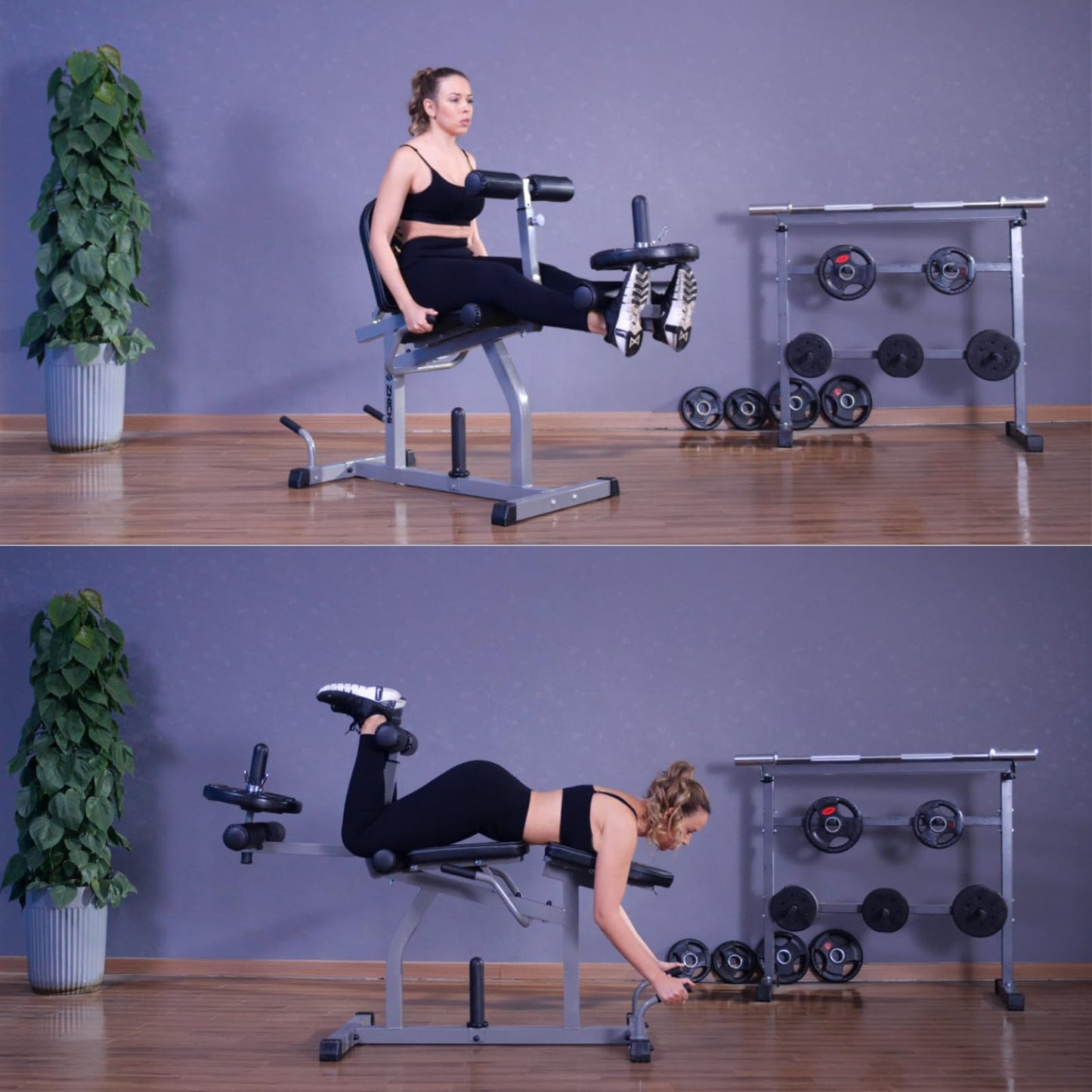 Z ZHICHI 2-in-1 Adjustable Leg Extension and Curl Machine, Easy Transition, Home Gym Leg Machine, Weight Capacity 660LBS