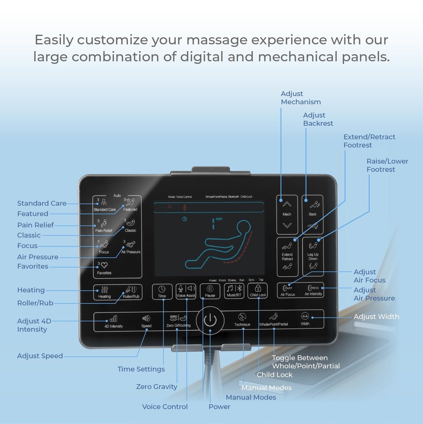 Osaki 4D Achilles l 360 Rotating Footrest l Full Body Massage Chair l Zero Gravity l 360 Kenading Calfrest l Lumbar Heating l Touchscreen Controller l Auto Body Scan l Bluetooth Speaker (Black)