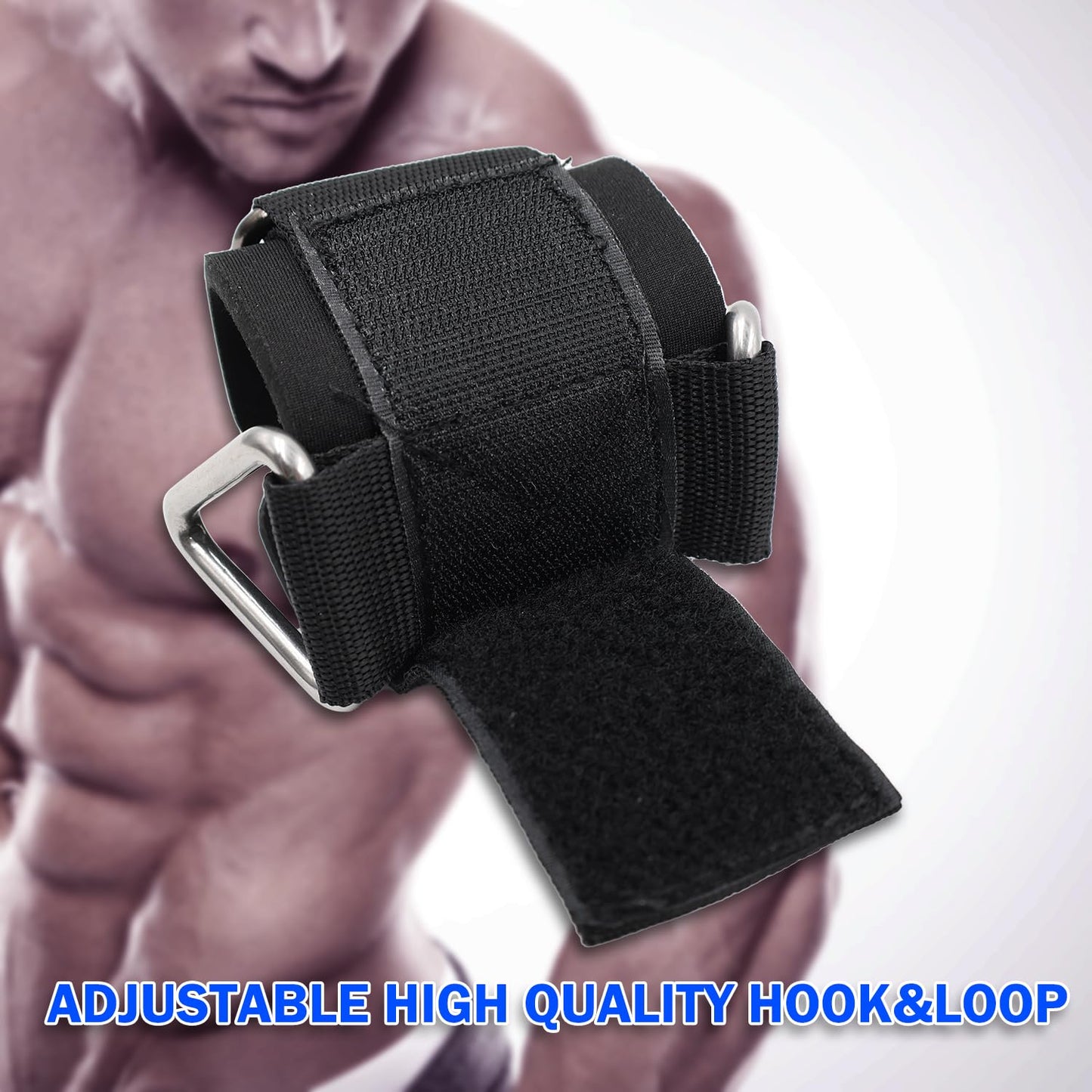 Lights Mountain Wrist Cuffs for Cable Machines – Padded & Adjustable Straps for Lateral Raises, Tricep Pushdowns & Strength Training (Black L)