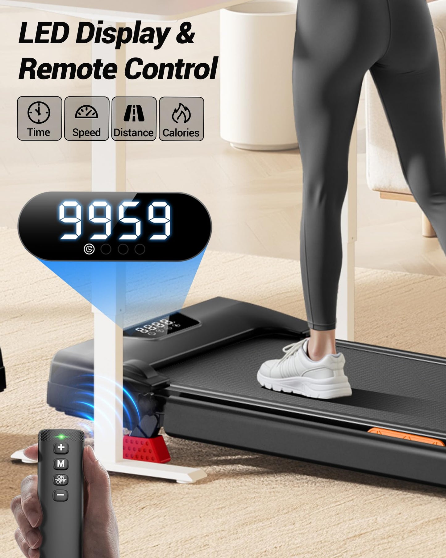 3-in-1 Walking Pad with 15% Incline 2.5HP Foldable Walking Pad Treadmill Under Desk 0.6-6.2MPH Compact Small Treadmills for Home 300LBS with Romote Control