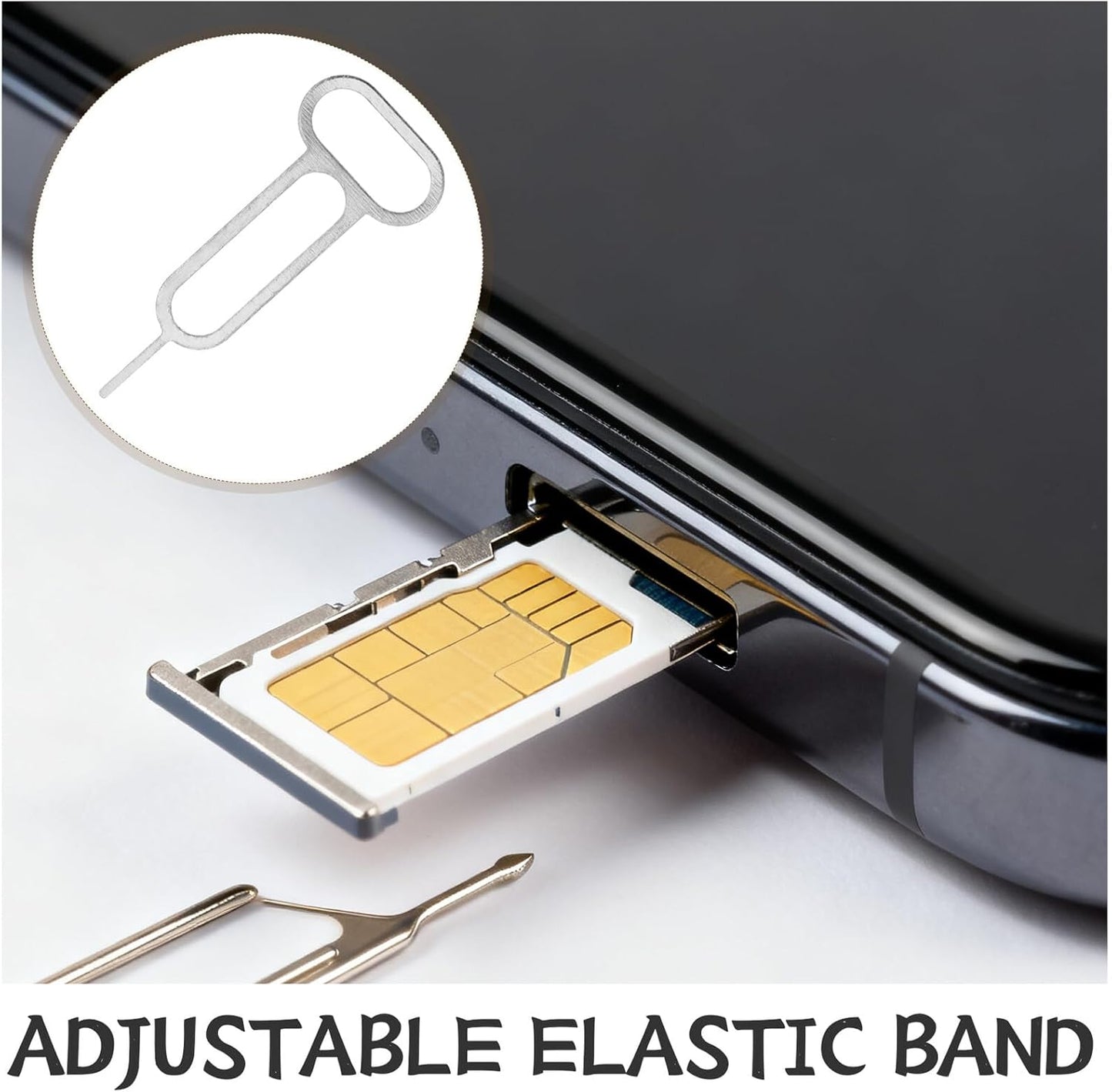 300pcs Kisangel Universal Sim Card Tool Kit with Ejector Pins and Mobile Phone Card Removal Needle for Smartphone Sim