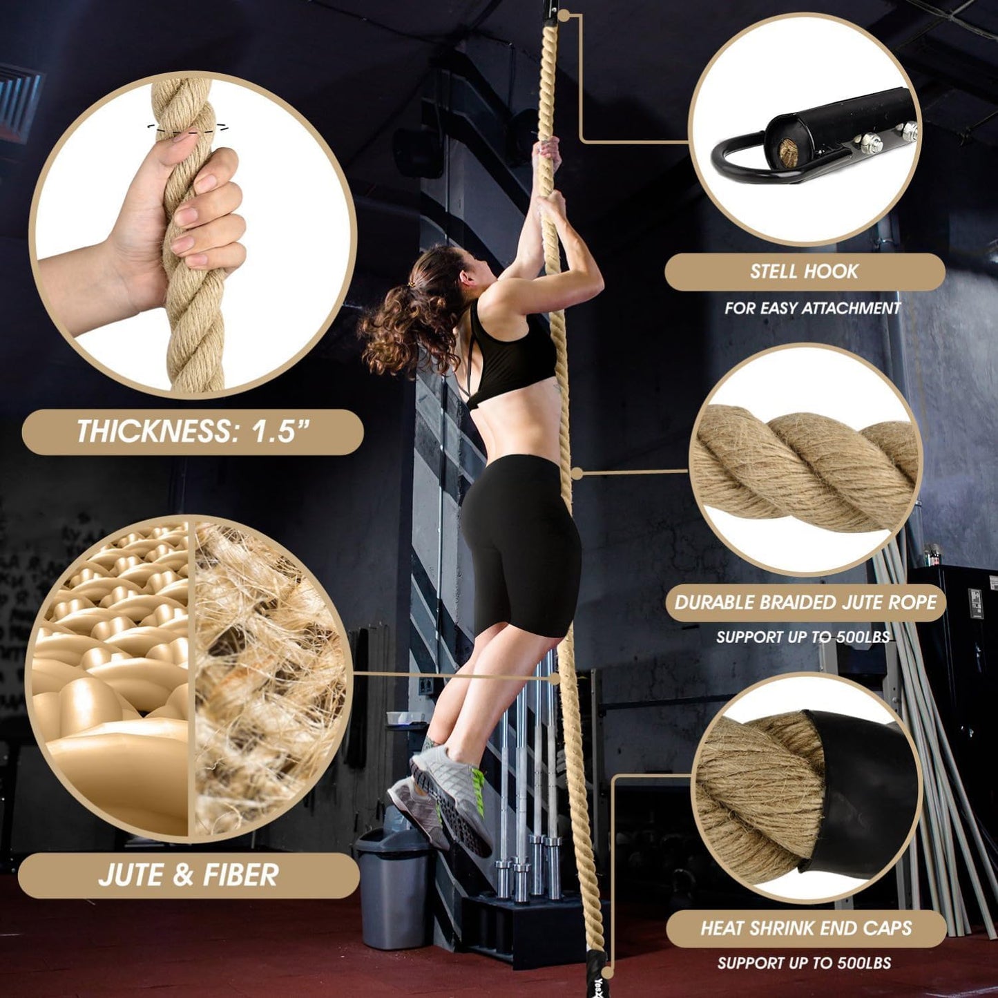 YES4ALL Climbing Rope 10ft