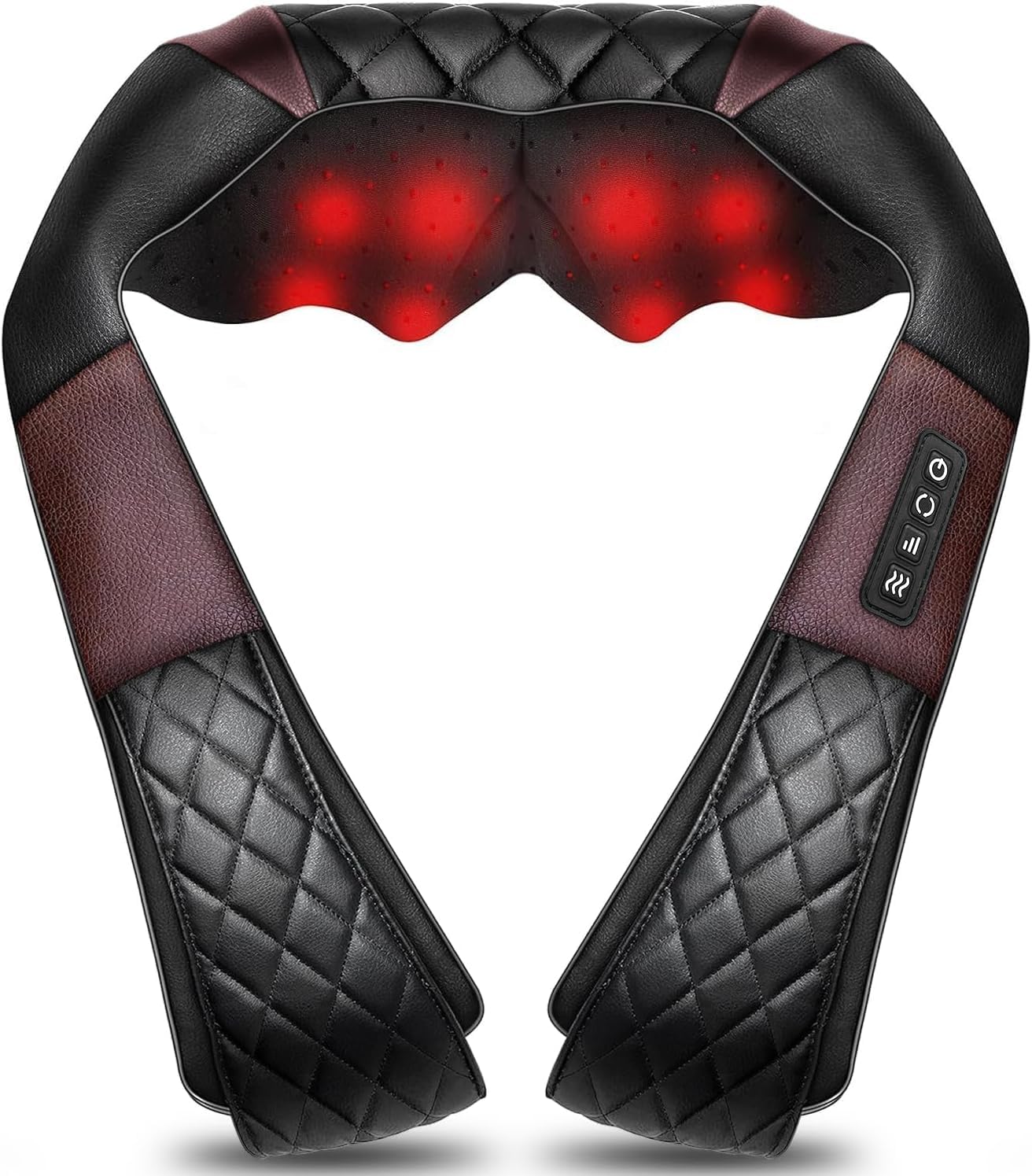 Shiatsu Neck and Back Massager with Heat, Electric Deep Tissue 4D Kneading Massage Pillow for Shoulder, Leg, Body Muscle Pain Relief - Best Gifts for Women Men Mom Dad