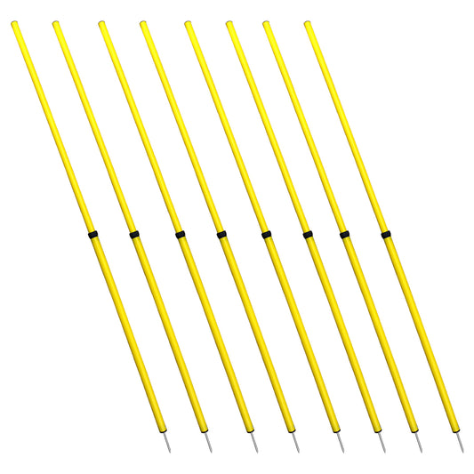 BlueDot Trading Soccer Agility Training Poles Adjustable Telescopic 3ft-6ft (8pc), Speed & Agility Poles for Soccer Training, Outdoor Game, Exercise Training, Football, Sport Training Equipment