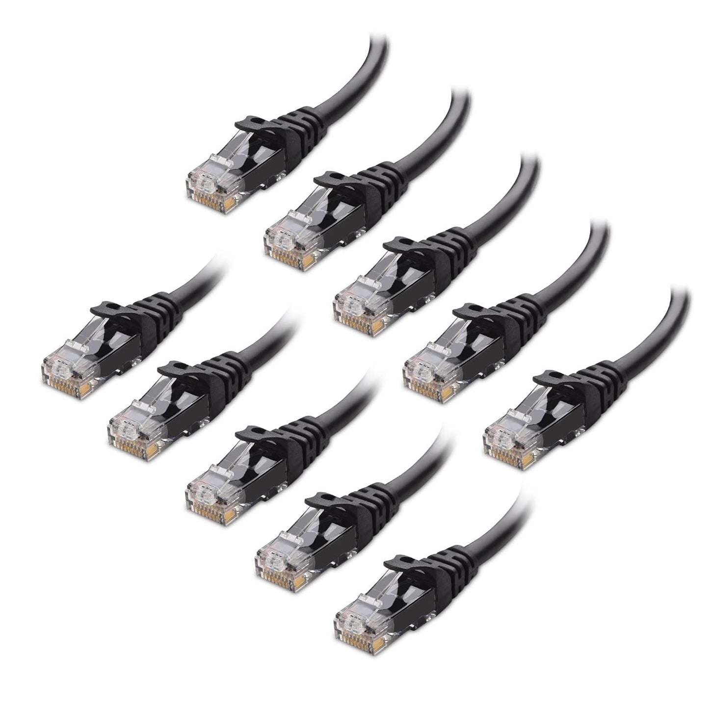 10Gbps 10-Pack 6 6ft, 6 Cat6 Cable Matters Snagless Short Cat Ethernet Cable - Cat Cable, Cord, Ethernet Cord, Black
