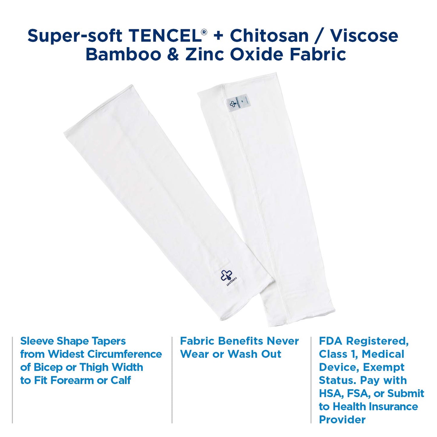 Eczema & Psoriasis - Arm & Leg Sleeve - Moderate & Severe Sensitive Skin Treatment - Wet Wrap Bandage - Fits bicep or thigh < 24 in circumference (size 11)