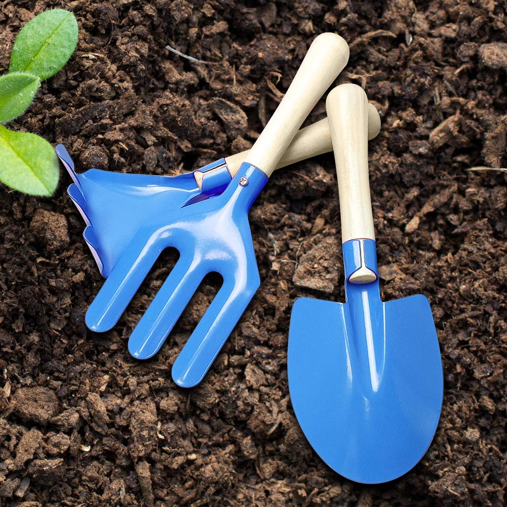 Megawodar Kids Garden Tool Set with Storage Bag for Boy