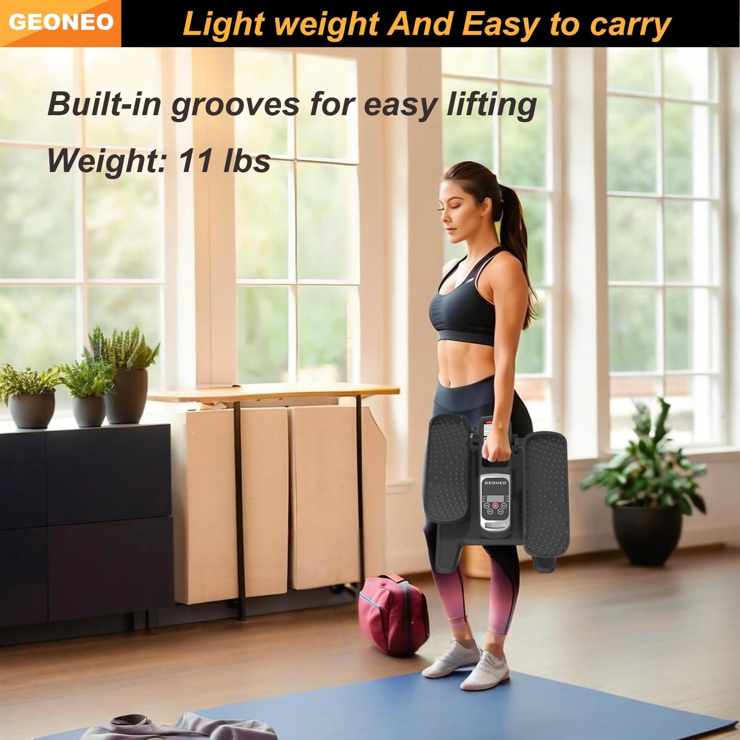 Under Desk Elliptical Machine, Electric Elliptical Exerciser for Senior, Quiet & Small Electric Seated Pedal Exerciser for Home with Monitor, Remote Control & 12 Adjustable Speeds (Black)