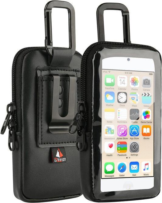 TXEsign 7th/6th/5th 5/5s/5c, MP3 MP4 (1 Pack) Travel Carrying Case Bag with Clear Window for iPod Touch Gen and iPhone