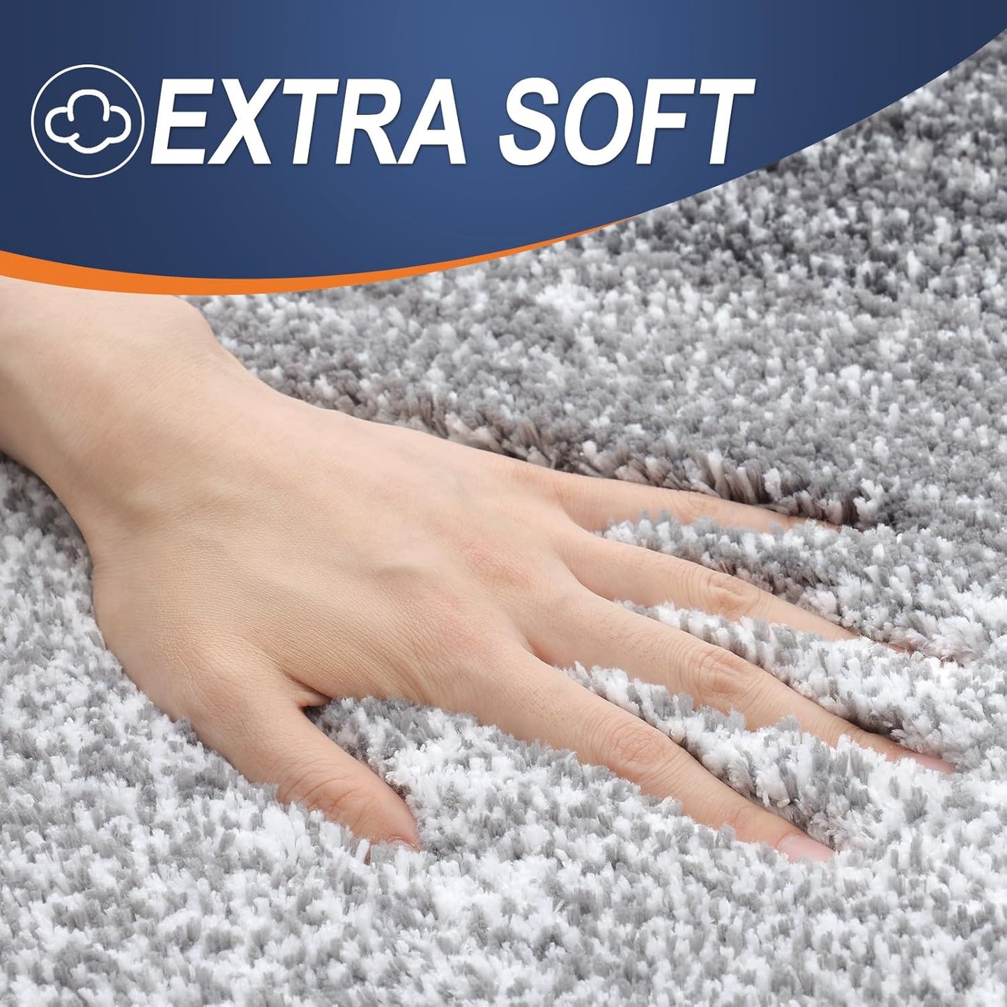 OLANLY Bathroom Rug Mat - Extra Soft, Absorbent Microfiber Runner | Non-Slip Plush Shaggy, 70x24, Grey