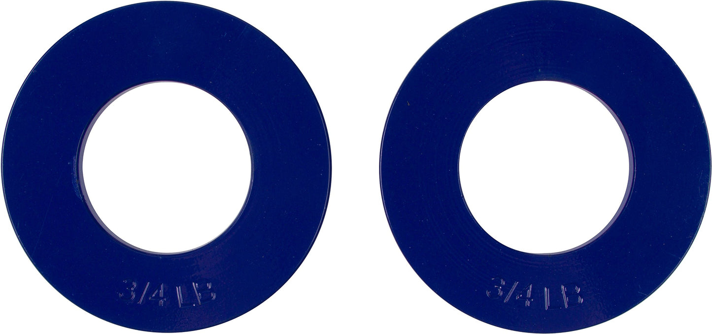 Fractional Weight Plates - 2 Each of 1/4, 1/2, 3/4, 1 lb. Total Set of 8 by Trademark Innovations (Grey, Blue, Green, & Red)