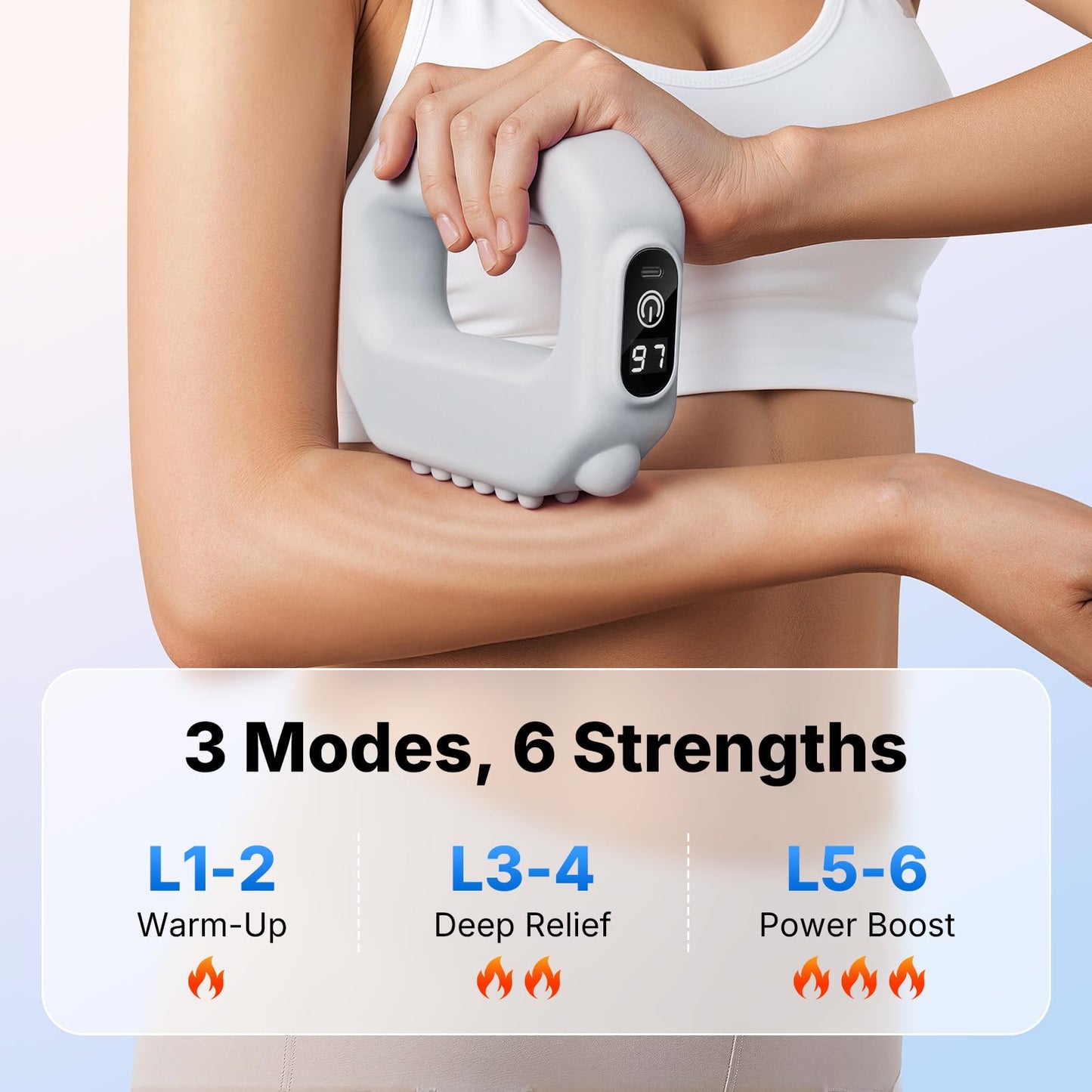 MERACH Vibration Plate for Lymphatic Drainage, Whole Body Workout Equipment for Women, Vibration Plate with Adjustable Strap, 6-Level Vibration to Sculpt & Tone Abs, Thighs & Arms,Weight Loss (Grey)