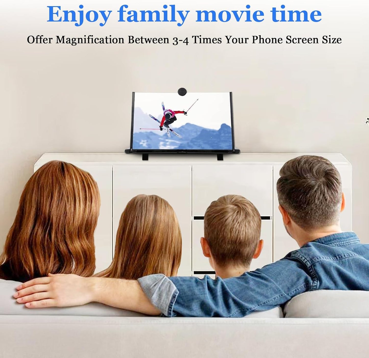16" 3D 16inch) Screen Amplifier for Cell Phone, HD Amplifier Projector Horizontal Screen Enlarger for Movies, Videos