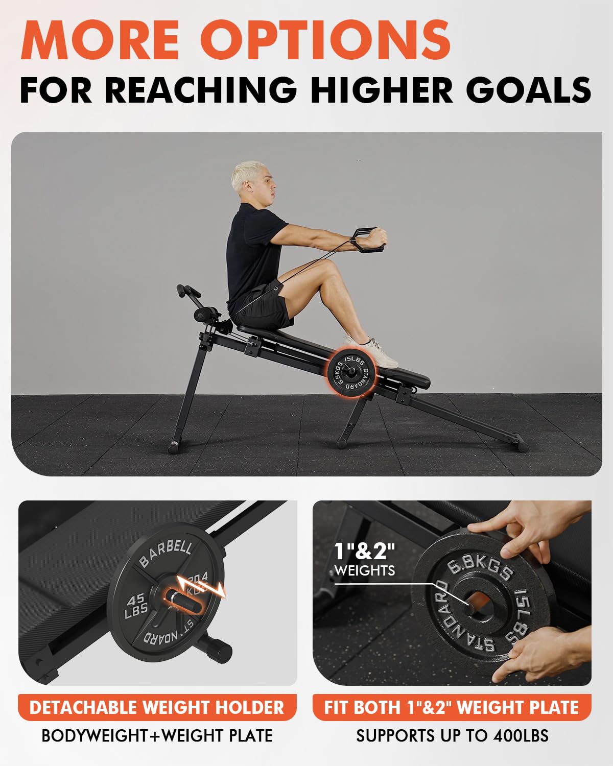 GMWD Total Home Gym with Detachable Footplate,Swing Attachment and Weight Holder,Versatile Total Body Training Machine for Home Gym Workout(Machine Only)