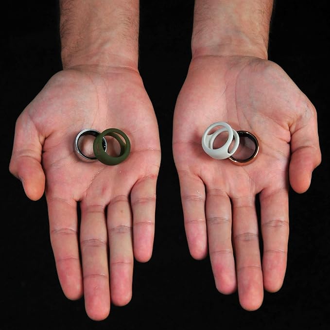 Rinfit Smart Ring Protector - Silicone Ring Enhancer for Active Lifestyle and Gym - StyleFit U.S. Design Patent - Stone, Size 10