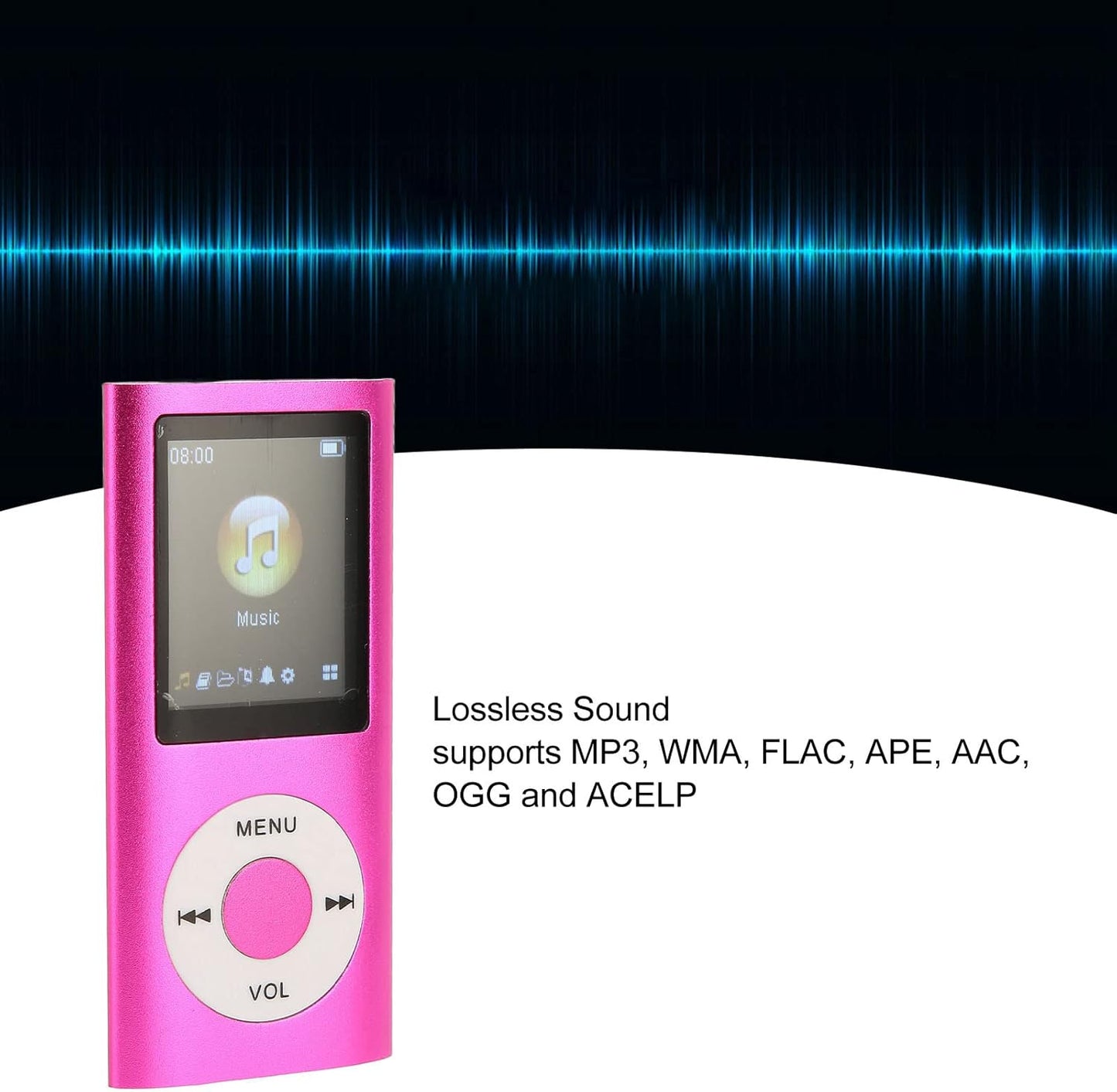 Dpofirs MP3 64G 8 Music Player with Lossless Sound(SD Card Excluded), Portable Music Player, Large Memory Up to Memory