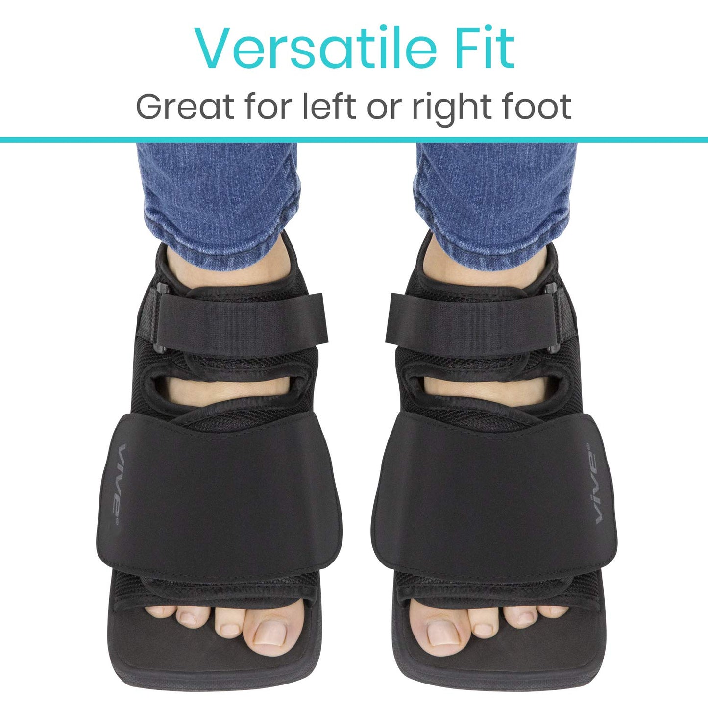 Vive Wedge Post-Op Shoe - Offloading Boot for Heel or Ankle Pain - Medical Foot Recovery for Bone or Soft Tissue Surgery, Fracture, Plantar Fasciitis, Ulcerations, Feet (Medium)