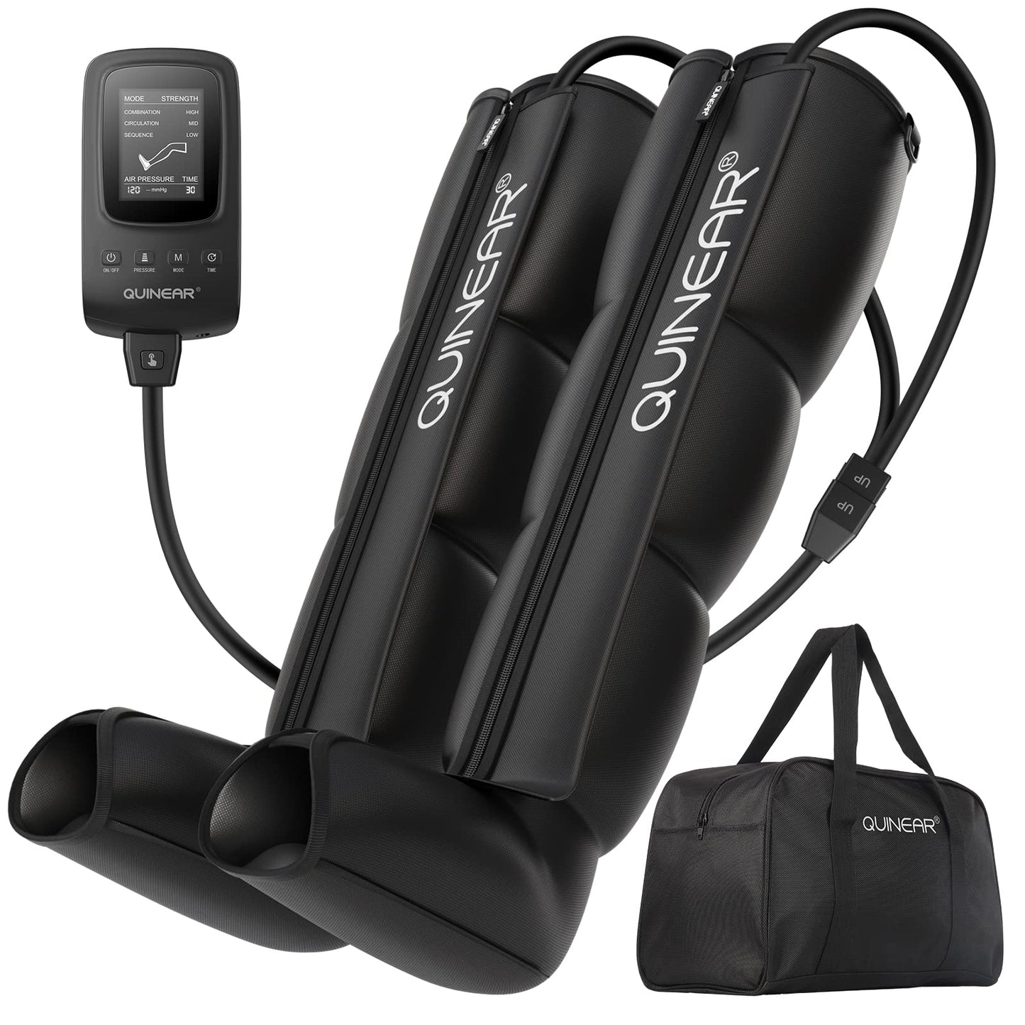 QUINEAR Air Compression Recovery System, Professional Sequential Device for Massage Therapy, Foot and Leg Recovery Boots to Improve Circulation for Athletes, FSA-HSA Eligible (Small)