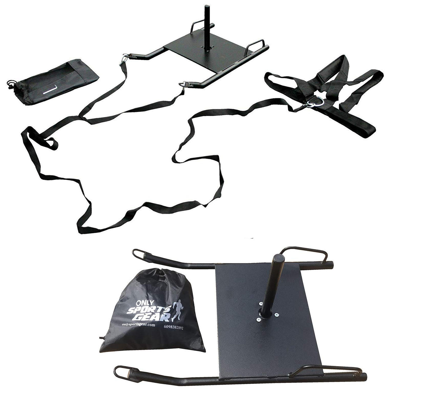 Power Speed Sled w/Harness Weighted Drag Sport Football Training Sled Padded Harness Trading Power Running Speed Sled Weighted Drag Sport Power Sled