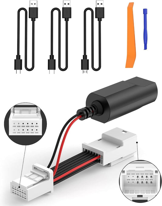 VASTHOME 12-pin 3 (5V/2A Dash Cam Power Adapter Type A Compatible with Select Toyota Tacoma Highlander Sienna Honda
