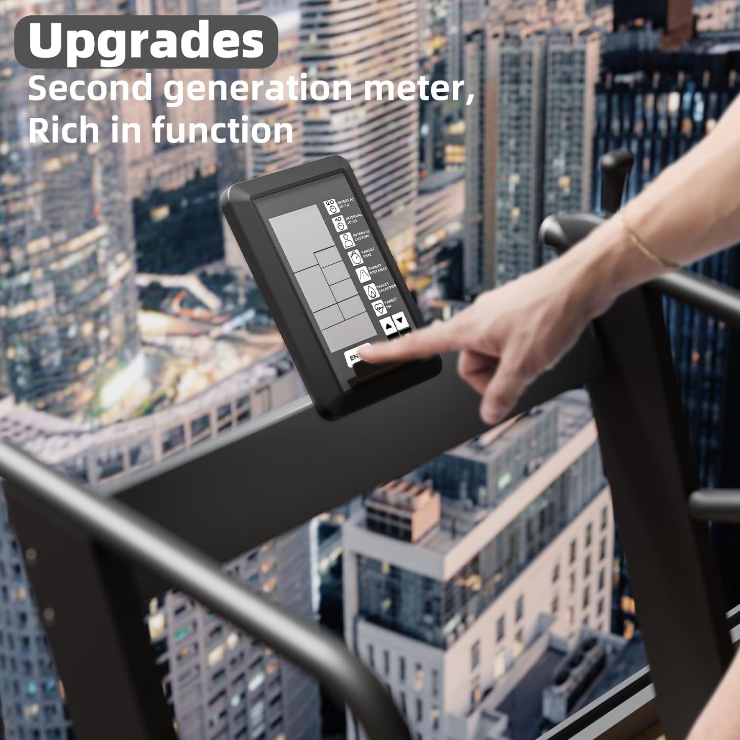Rongle Curved Treadmill, Non-Powered Folding Treadmill, Adjustable Custom Resistance, Equipped with LCD Display, Suitable for Commercial and Home Use, 350 lbs Weight Capacity
