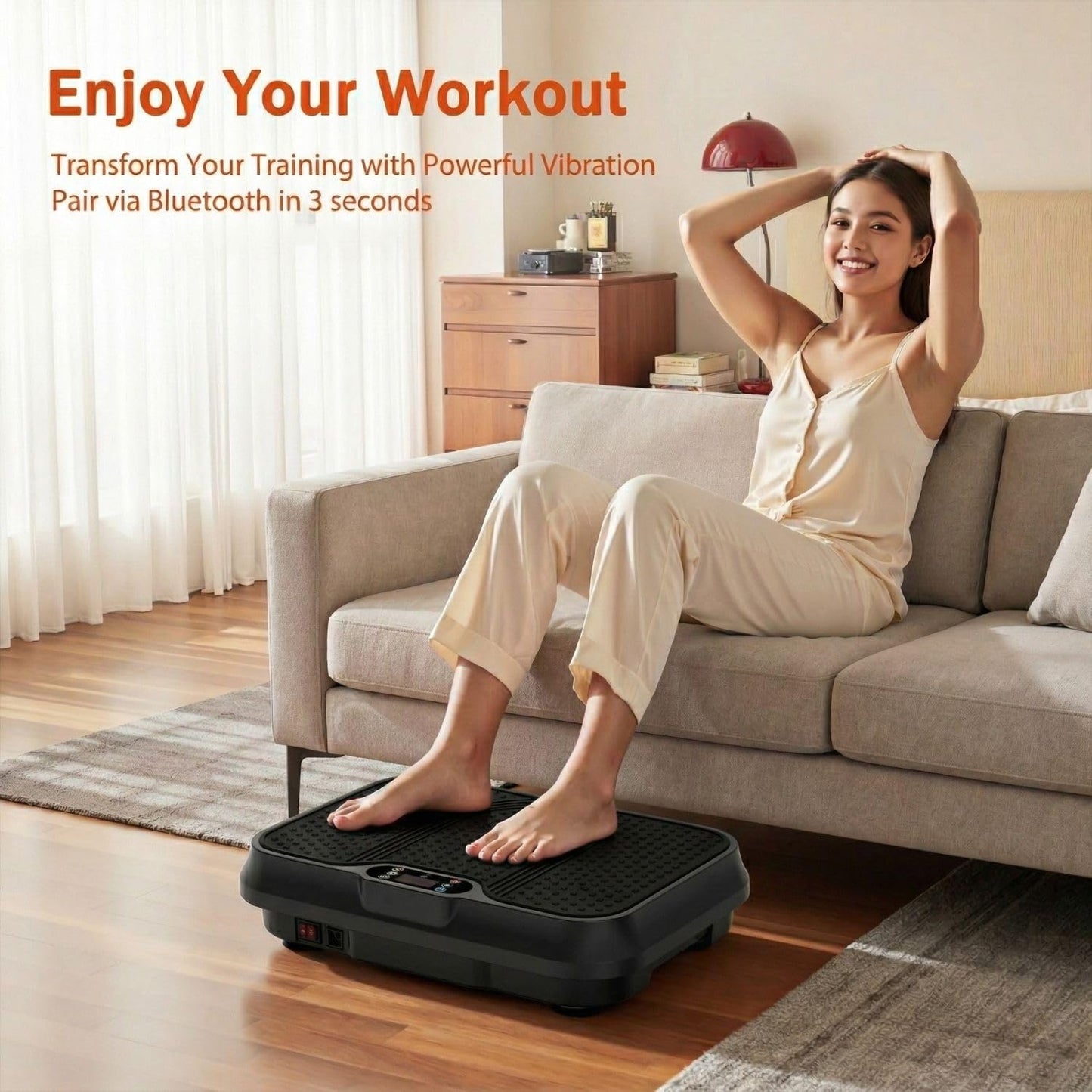 Vibration Plate Exercise Machine, Compact Vibrating Plate for Lymphatic Drainage, Vibration Plates for Weight Loss for Women Men, 400 Lbs Capacity Shake Plate Full Body Workout Machine for Home Gym