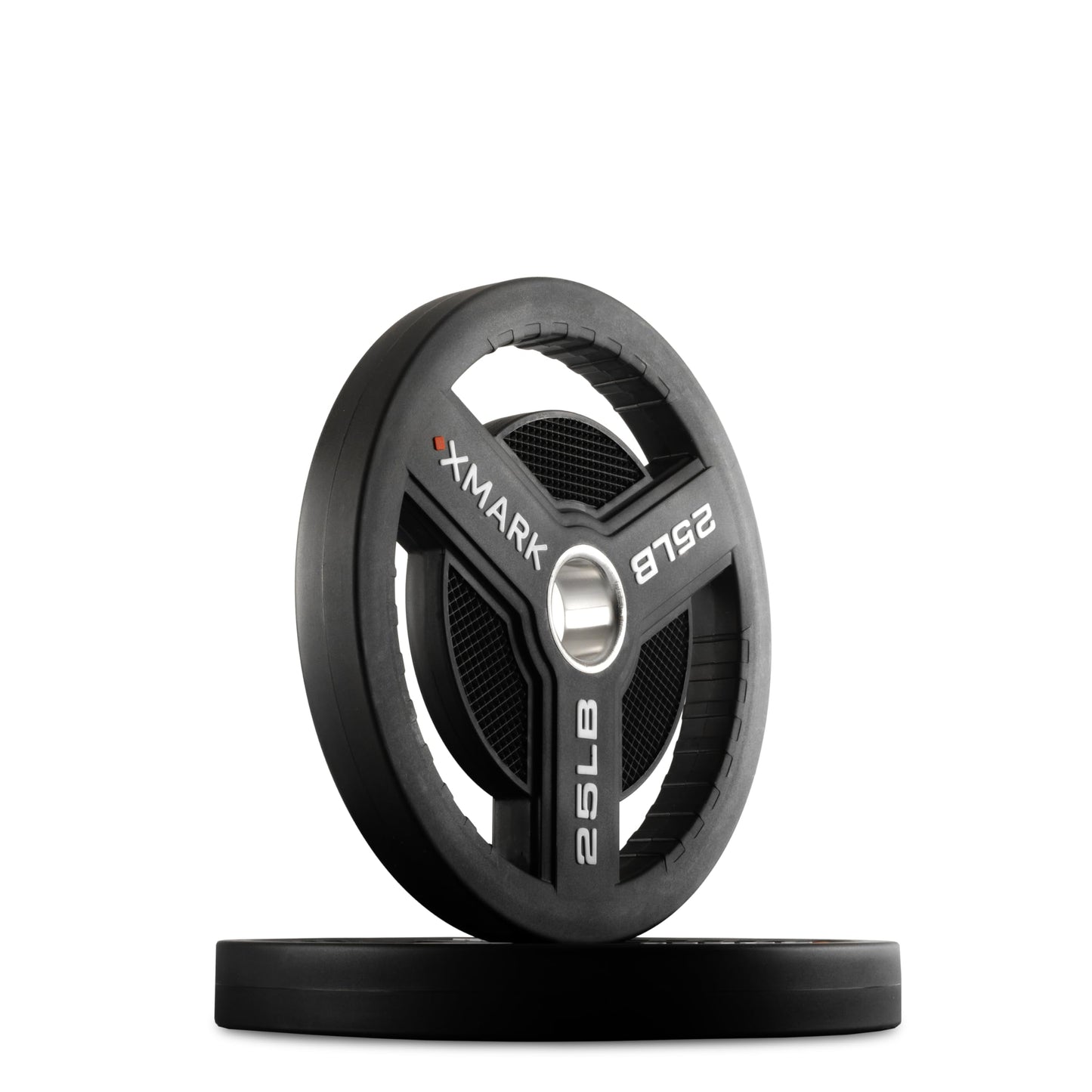 XMARK Commercial Urethane Olympic Weight Plates for Barbells, Weightlifting and Strength Training - 25 lb Plate Pair