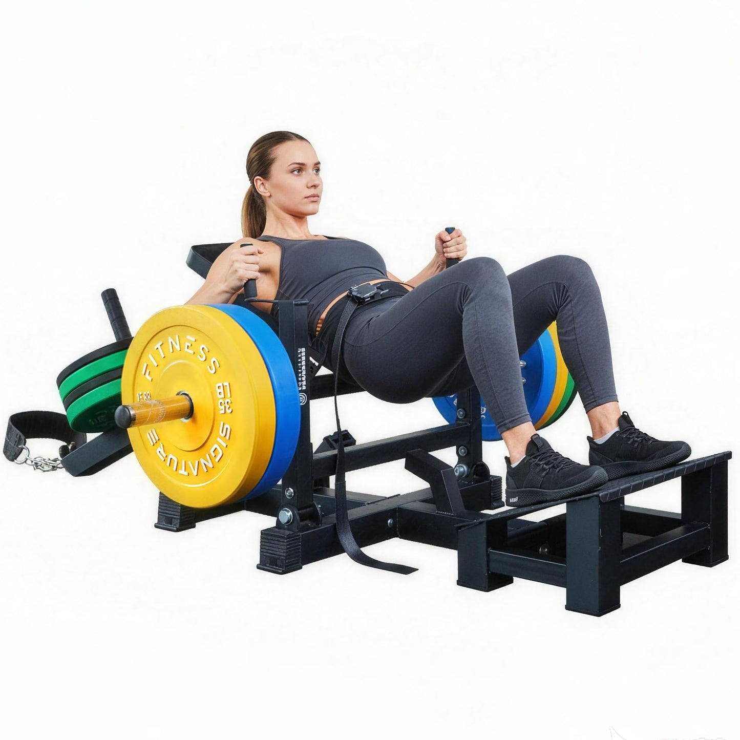 Signature Fitness Glute Bridge Plate-Loaded Hip Thrust Machine for Butt Shaping and Building Glute Muscles,1nd Generation