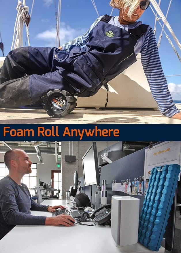 Morph Foam Roller (Alpha-Sage): Collapsible Travel Foam Roller for Pain Relief, Workout Muscle Recovery, Back Massager, Deep Tissue Leg Massage, Back Cracker, Stretcher; Small, Portable