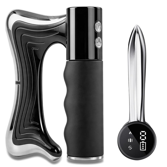 baoinse Electric Muscle Scraper, Muscle Scraper Tool with Heating and Vibration, 3 Adjustable Intensity Modes, Electric Massager for Muscles for Full Body Muscle Relaxation, Recovery and Pain Relief