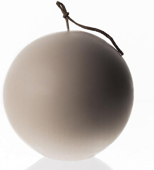 LAWA Sphere Candle - Beautiful Handmade Pillar Scented Soy Wax Elegant Aesthetic Candle Housewarming Gift Home Room Shelf Decor Idea (Light Beige, Large)