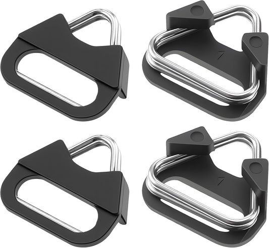 Bruislard 4Pcs Camera Strap Clips Camera Triangle Split Ring Stainless Steel Strap Hook Lug Ring with Plastic Cap