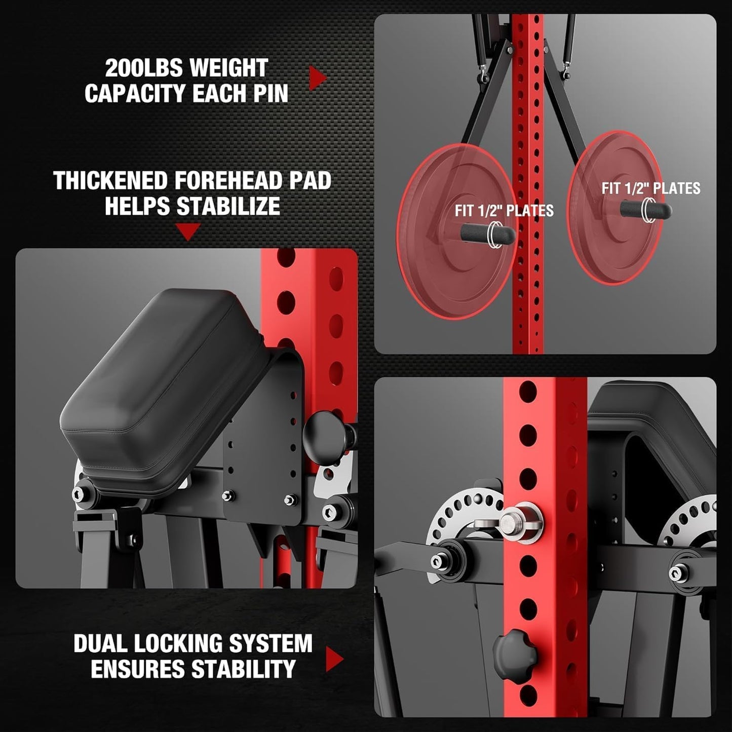 Mikolo Lateral Raise Attachment, Lateral Raise & Chest Fly Machine, Shoulder Press Machines for Chest & Shoulders, Power Rack Attachment with 1" Holes, Upper Body Workout Equipment for Home Gym